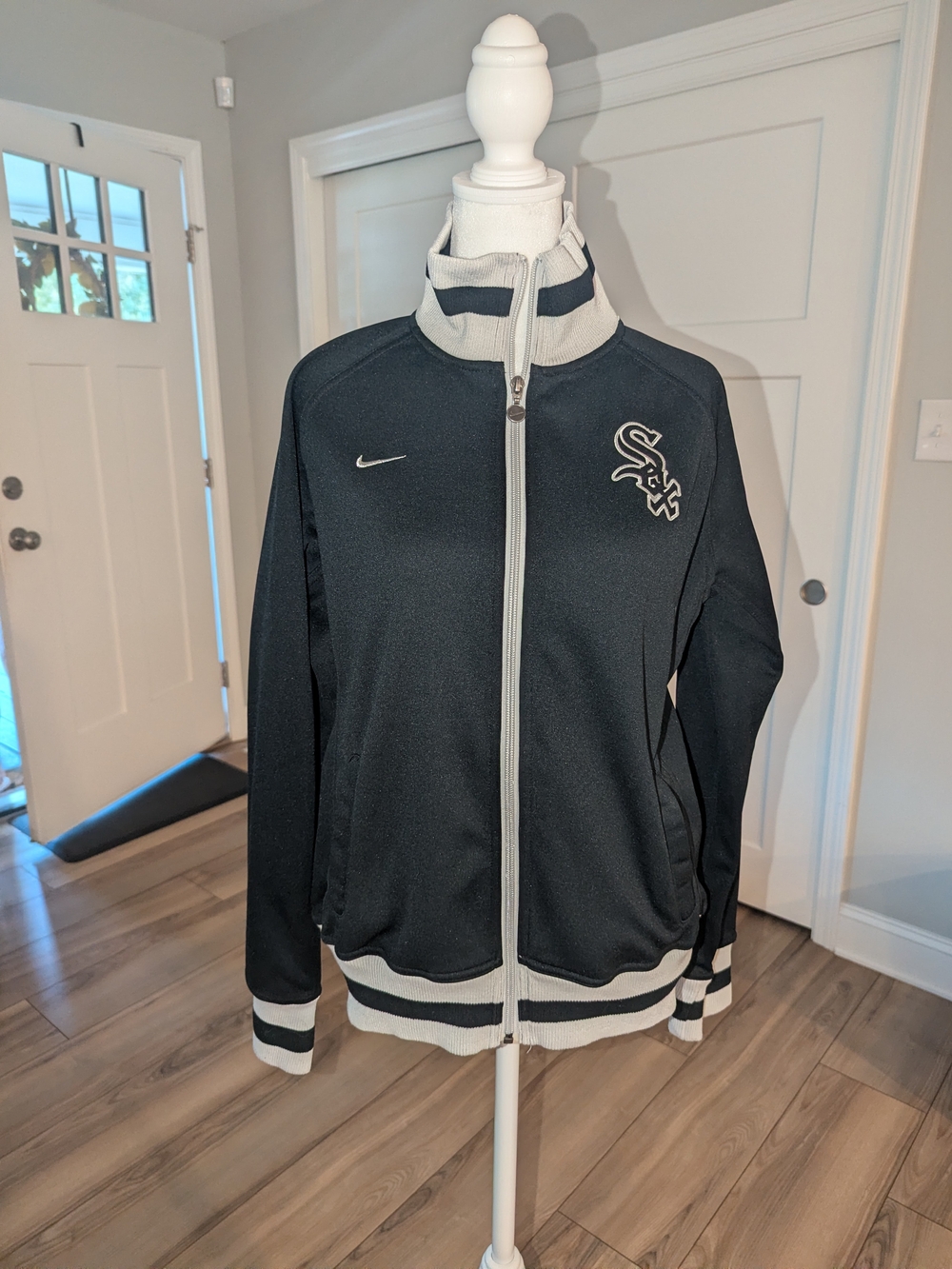 Nike Black and White Chicago White Sox Varsity Jacket